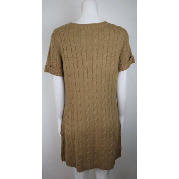 I HEART RONSON - LOVE -  WOMEN'S TAN BROWN SWEATER DRESS - SIZE L - Picture 4 of 5